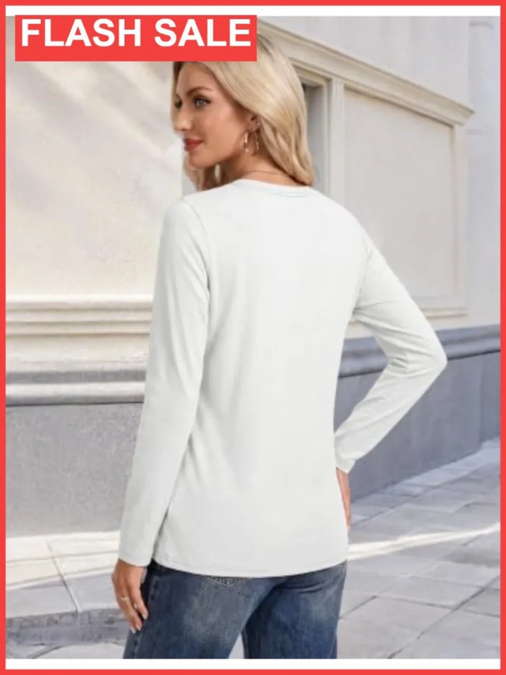 Women's Cotton Long Sleeve Crew Neck T-Shirt Soft Regular Fit Fall Top